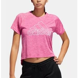 Adidas Sport 2 Street Logo Step-Hem T-Shirt
Crop